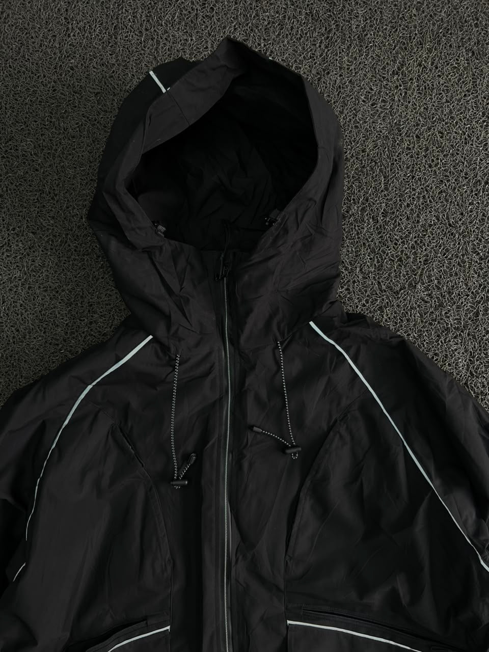 Outdoor Research (OR) Hooded Utility Shell Jacket – Reflective Trim, Multi-Pocket Windbreaker