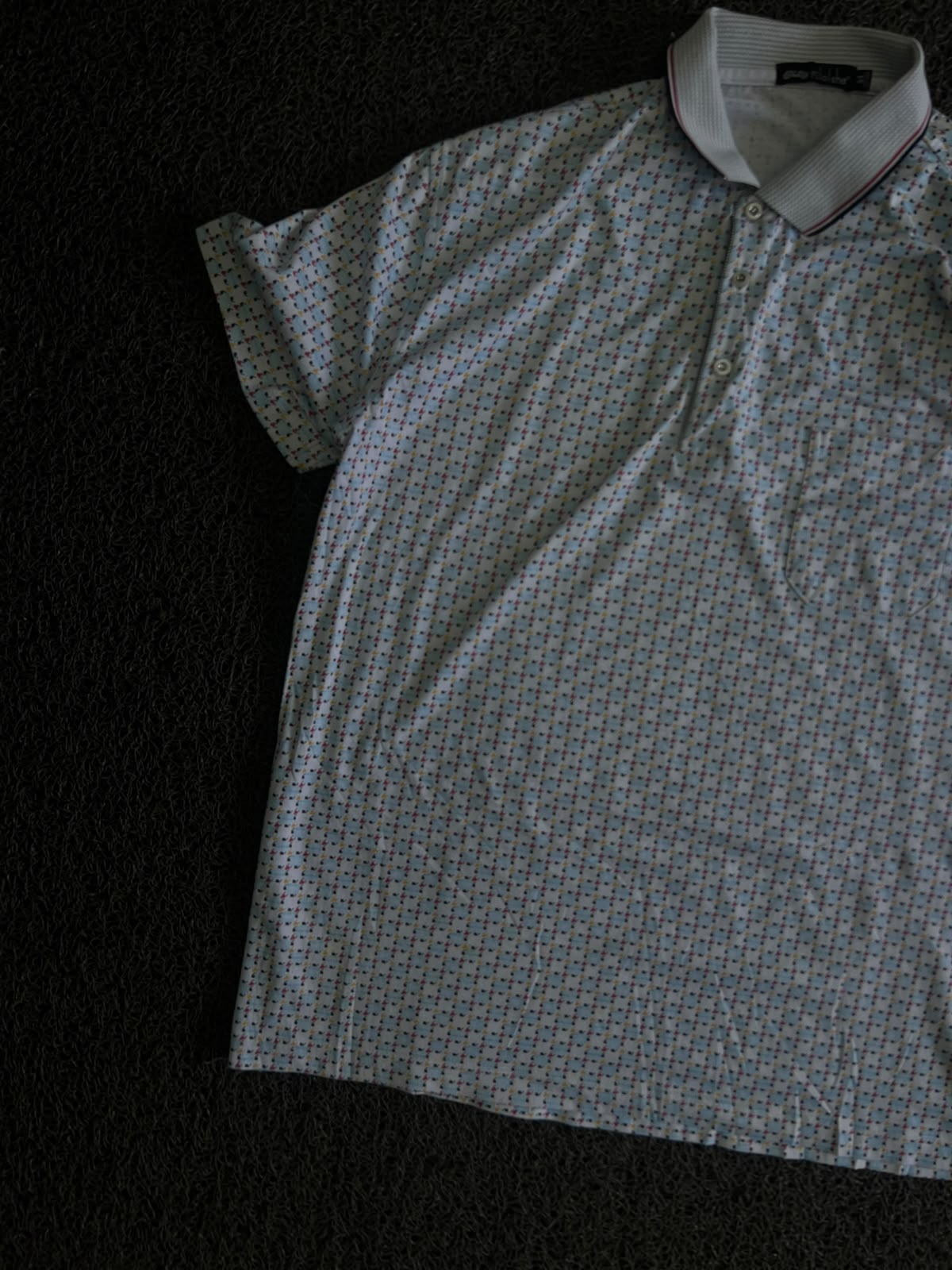 Printed Polo T-Shirt with Collared Neck & Front Pocket