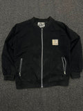 KOO Fishop Black Full-Zip Bomber Jacket ⚠️ Stained