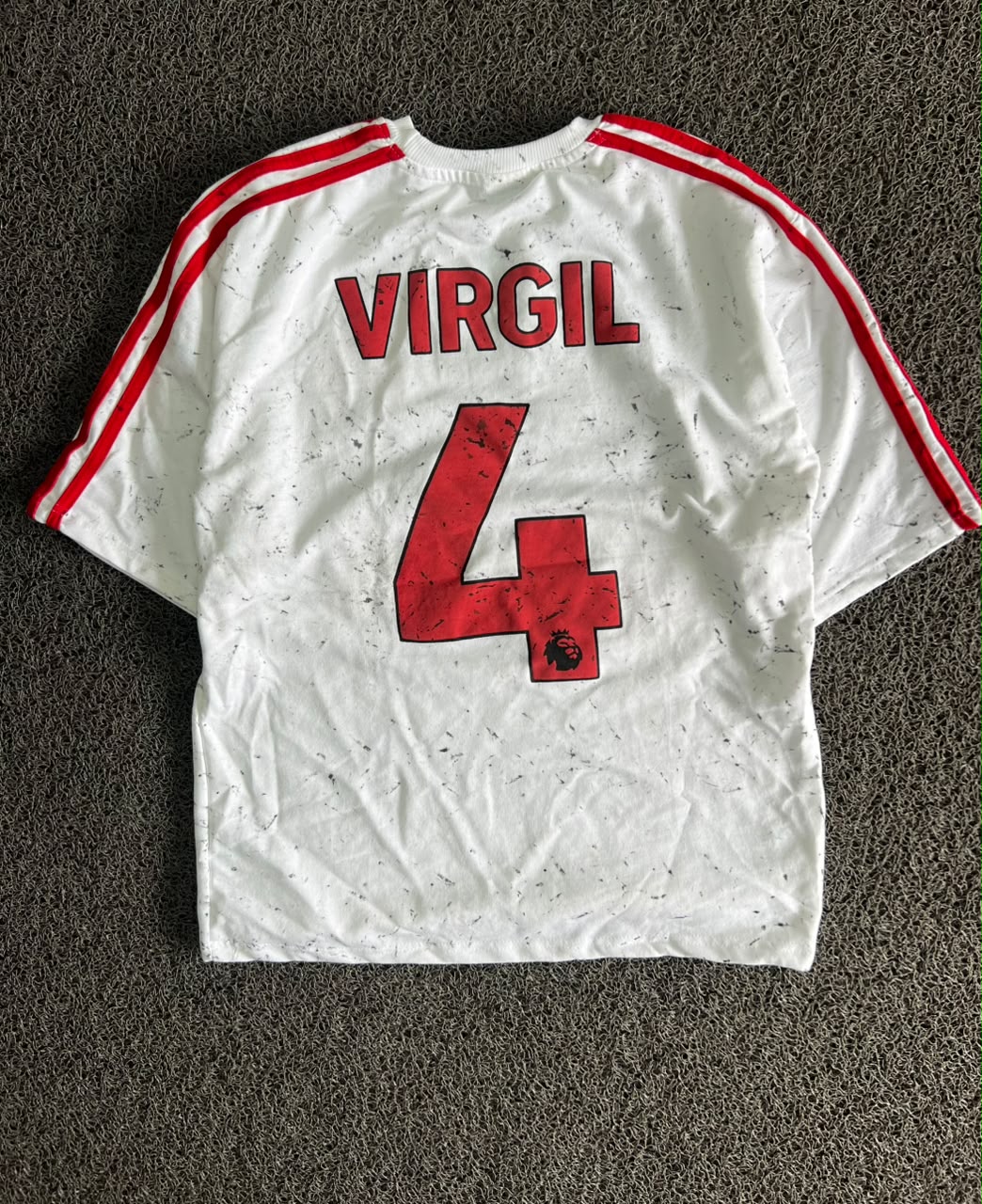 Liverpool FC Virgil #4 White Away Football Tshirt | Standard Chartered | Short Sleeve