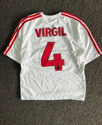 Liverpool FC Virgil #4 White Away Football Tshirt | Standard Chartered | Short Sleeve