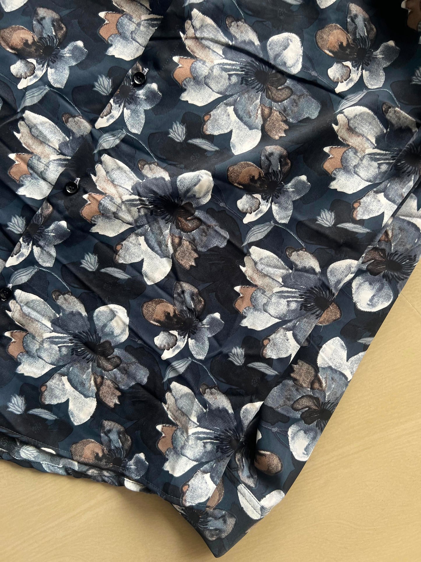 Premium Floral Print Button-Up Shirt