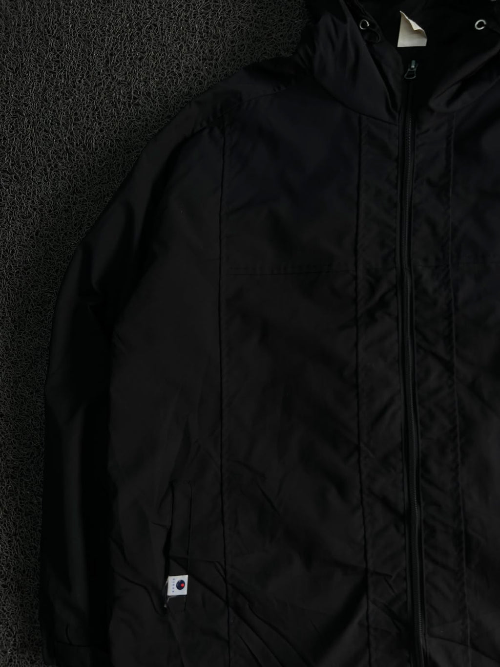 Bulhechn Black Hooded Windbreaker Jacket | Pre-Owned | Good Condition