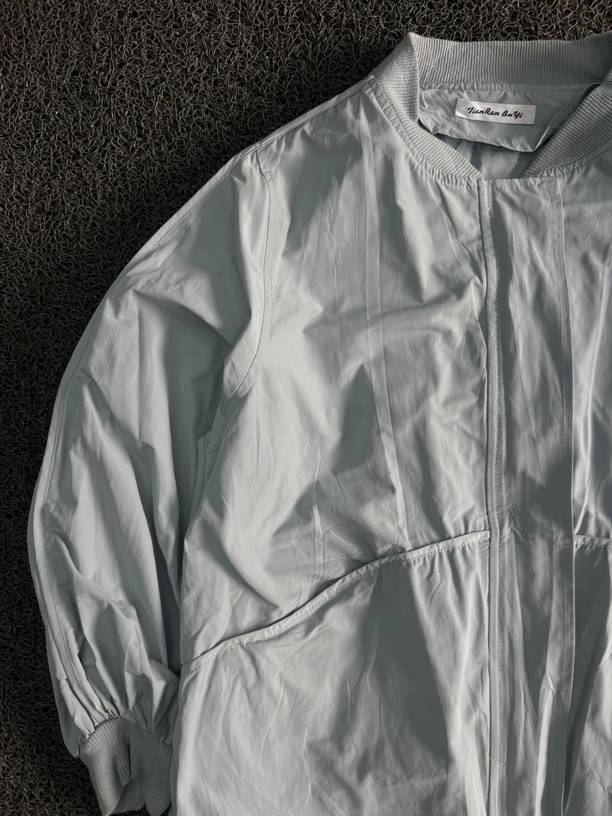 Lightweight Oversized Bomber Jacket | Full Zip Casual Windbreaker