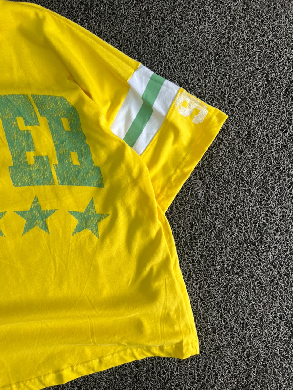 Vintage Yellow "LOITER" Graphic Oversized T-Shirt | Varsity 98 Print | Unisex