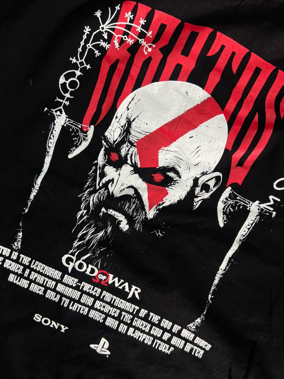God of War Kratos Graphic Print Black T-Shirt | PlayStation Gaming Tee | Unisex