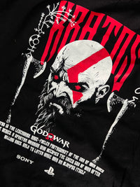God of War Kratos Graphic Print Black T-Shirt | PlayStation Gaming Tee | Unisex