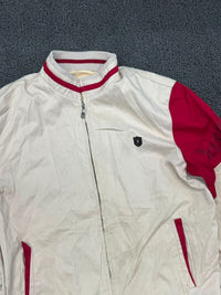 Men's Color Block Zip-Up Bomber Jacket – Ribbed Collar Casual Windbreaker