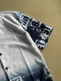 Men’s Urban Graphic Print Short Sleeve Casual Shirt