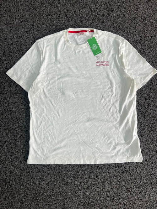 Lee Cooper White Graphic Back Print T-Shirt – Crew Neck Short Sleeve Tee