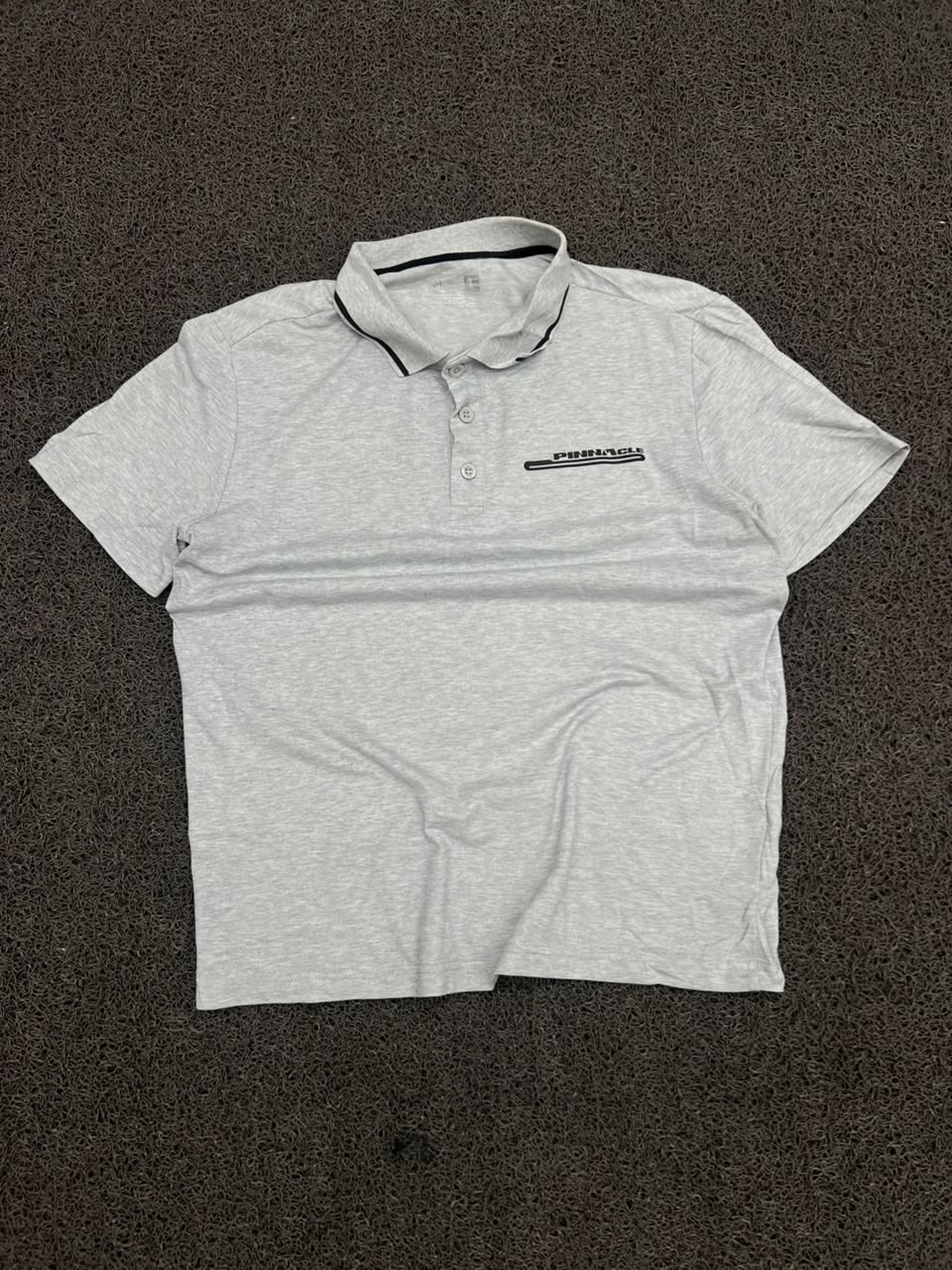 Vintage Pinnacle Grey Contrast Collar Polo Shirt