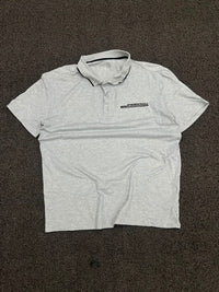 Vintage Pinnacle Grey Contrast Collar Polo Shirt