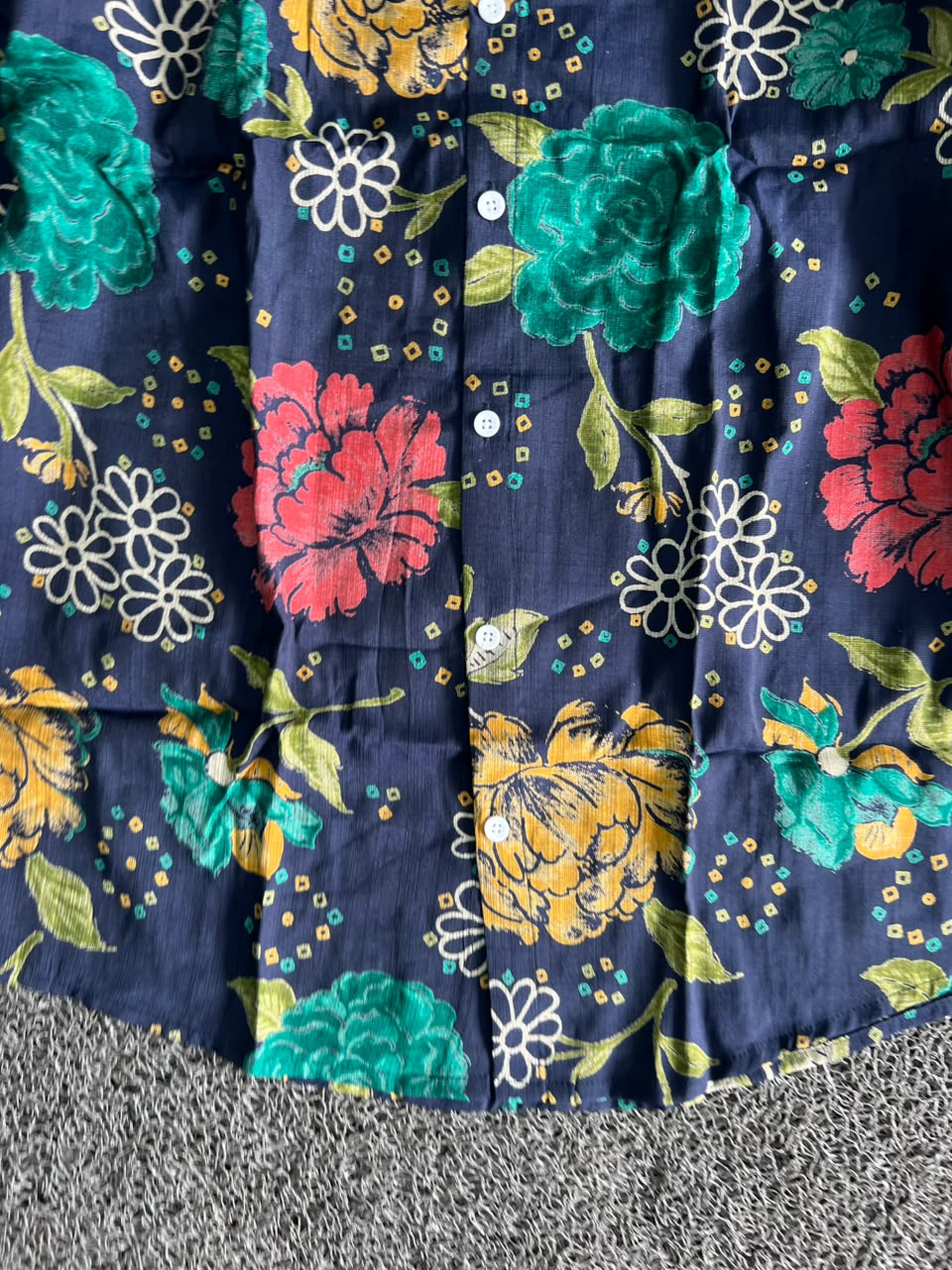 Men's Blue Floral Print Full Sleeve Casual Shirt
