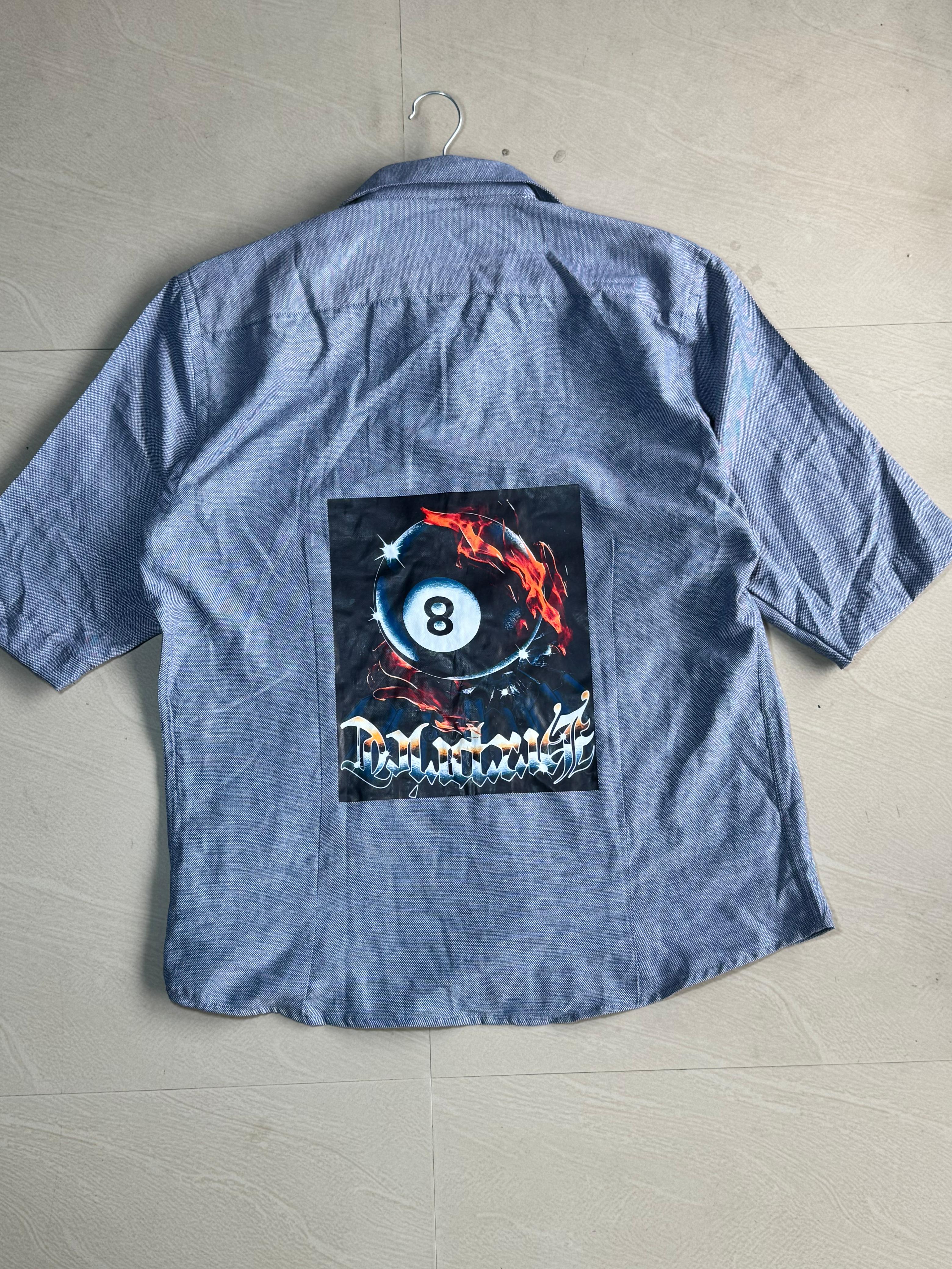 Oversized Boxy Fit Casual Shirt – 8 Ball Edition