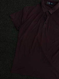 Textured Polo T-Shirt with Chest Logo – Short Sleeve ⚠️ Buttons Missing
