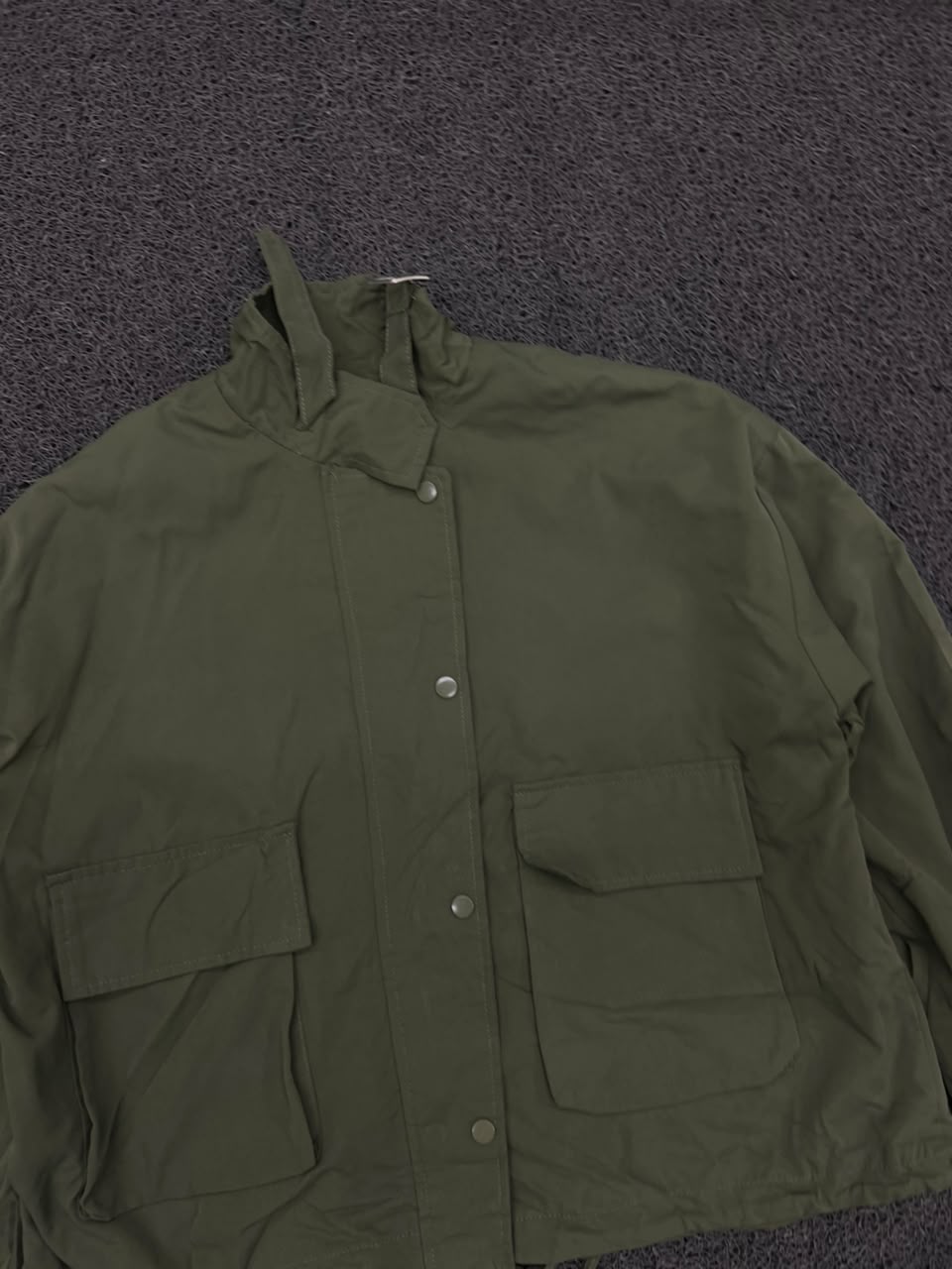 Utility Field Jacket – Lightweight Snap Front Cargo Pocket Jacket