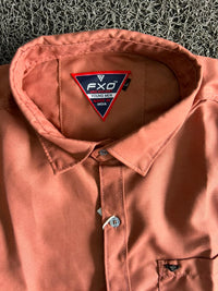 FXD Men's Peach Long Sleeve Button-Up Work Shirt
