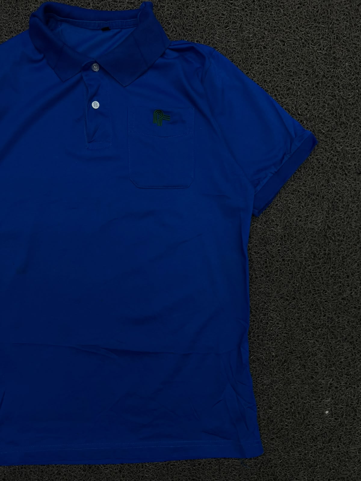 Blue Polo T-Shirt with Chest Pocket – Classic Casual Style