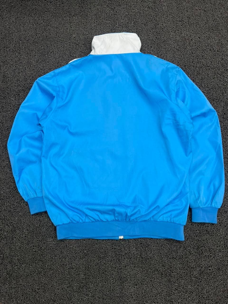 Vintage Blue & White Retro Track Jacket