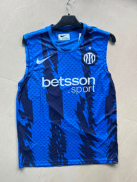 Inter Milan Blue Sleeveless Football Training Jersey