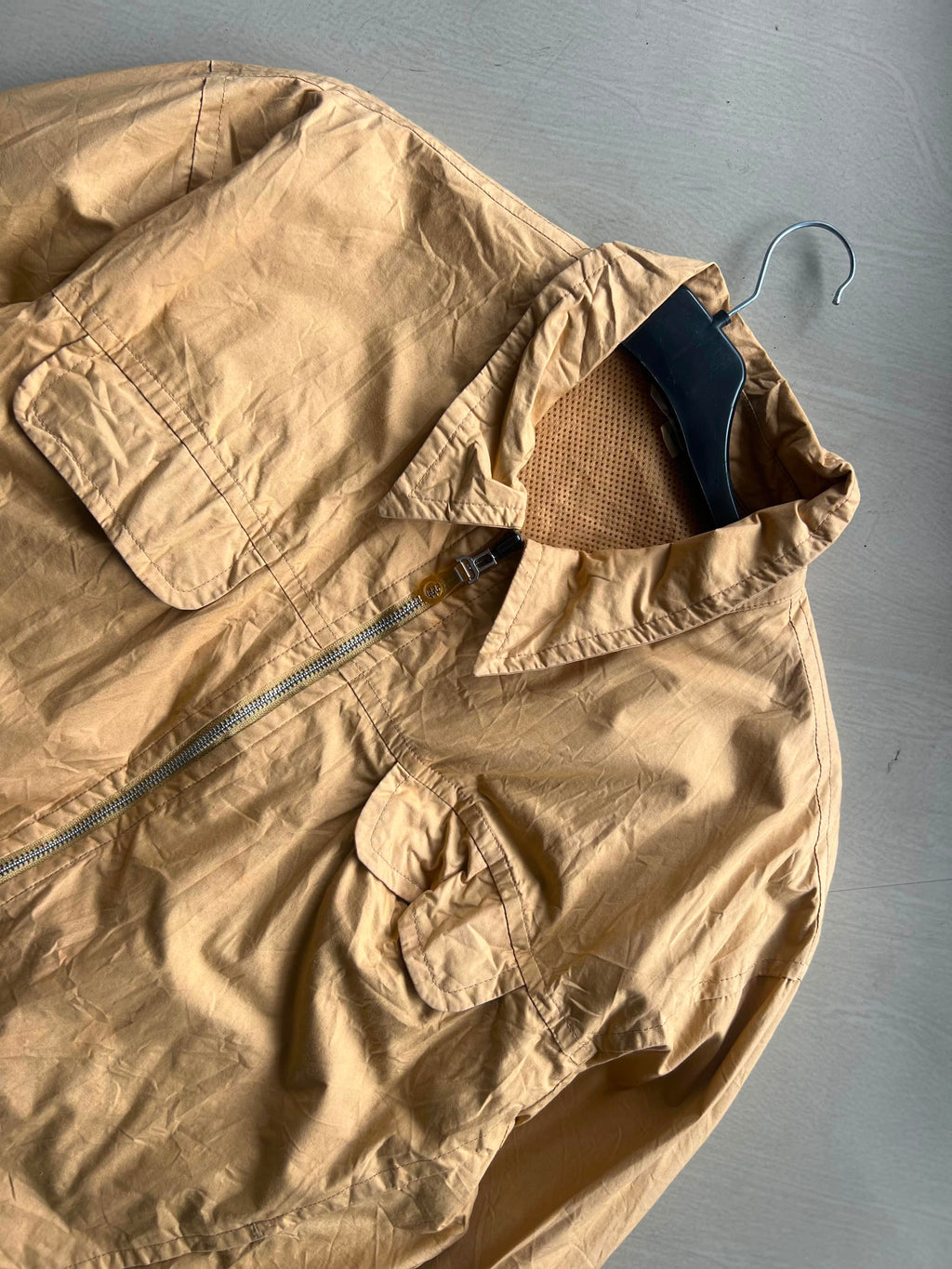 Tan Lightweight Utility Jacket with Flap Pockets