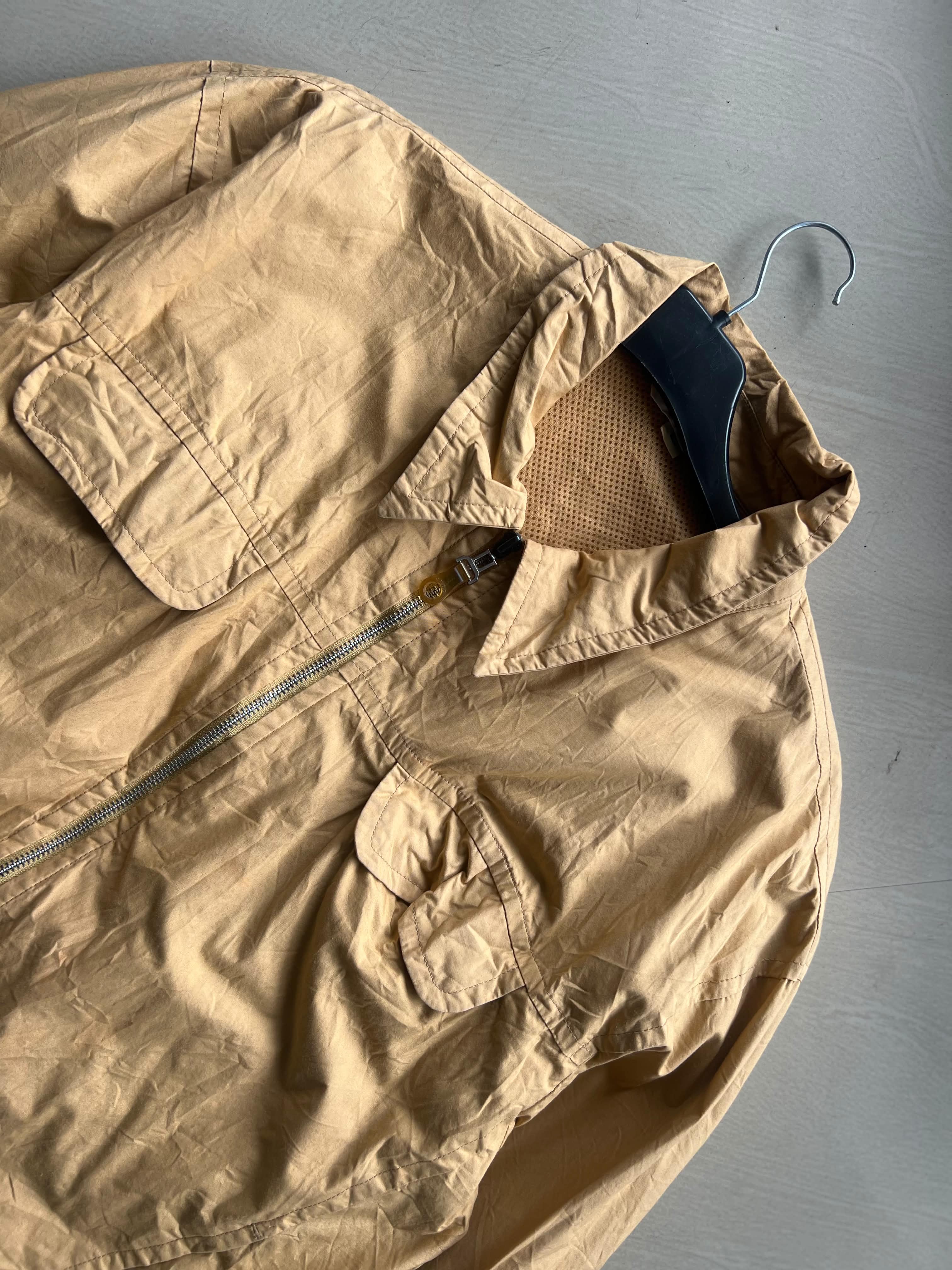 Tan Lightweight Utility Jacket with Flap Pockets