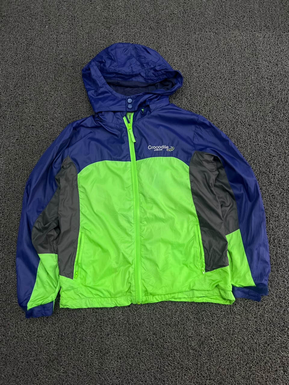 Crocodile Junior Colorblock Hooded Windbreaker Jacket – Lightweight Zip-Up