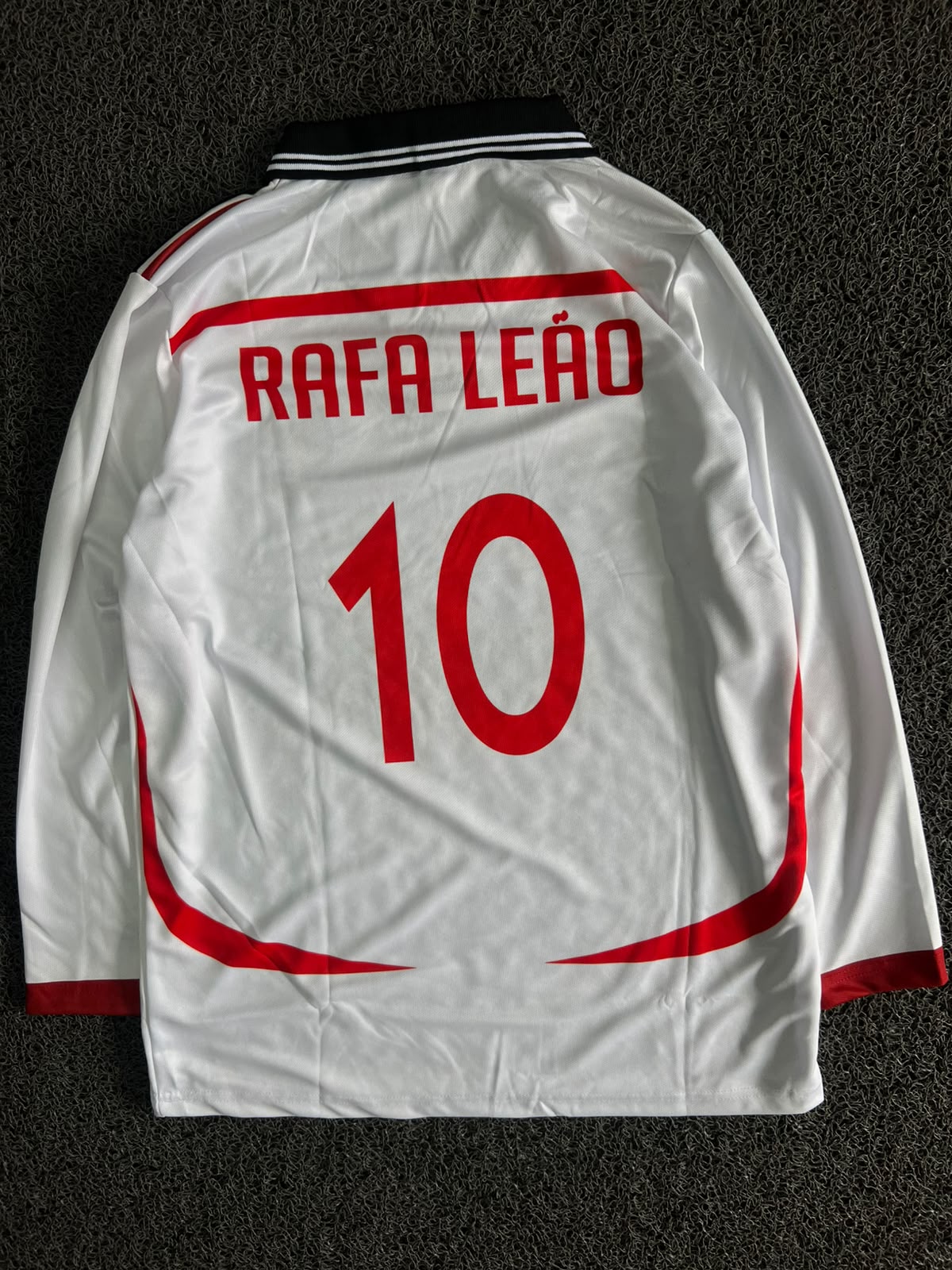 AC Milan 2025/26 Away Jersey – Rafael Leão #10 Long Sleeve | White | UEFA Champions League Edition