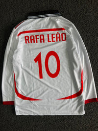 AC Milan 2025/26 Away Jersey – Rafael Leão #10 Long Sleeve | White | UEFA Champions League Edition