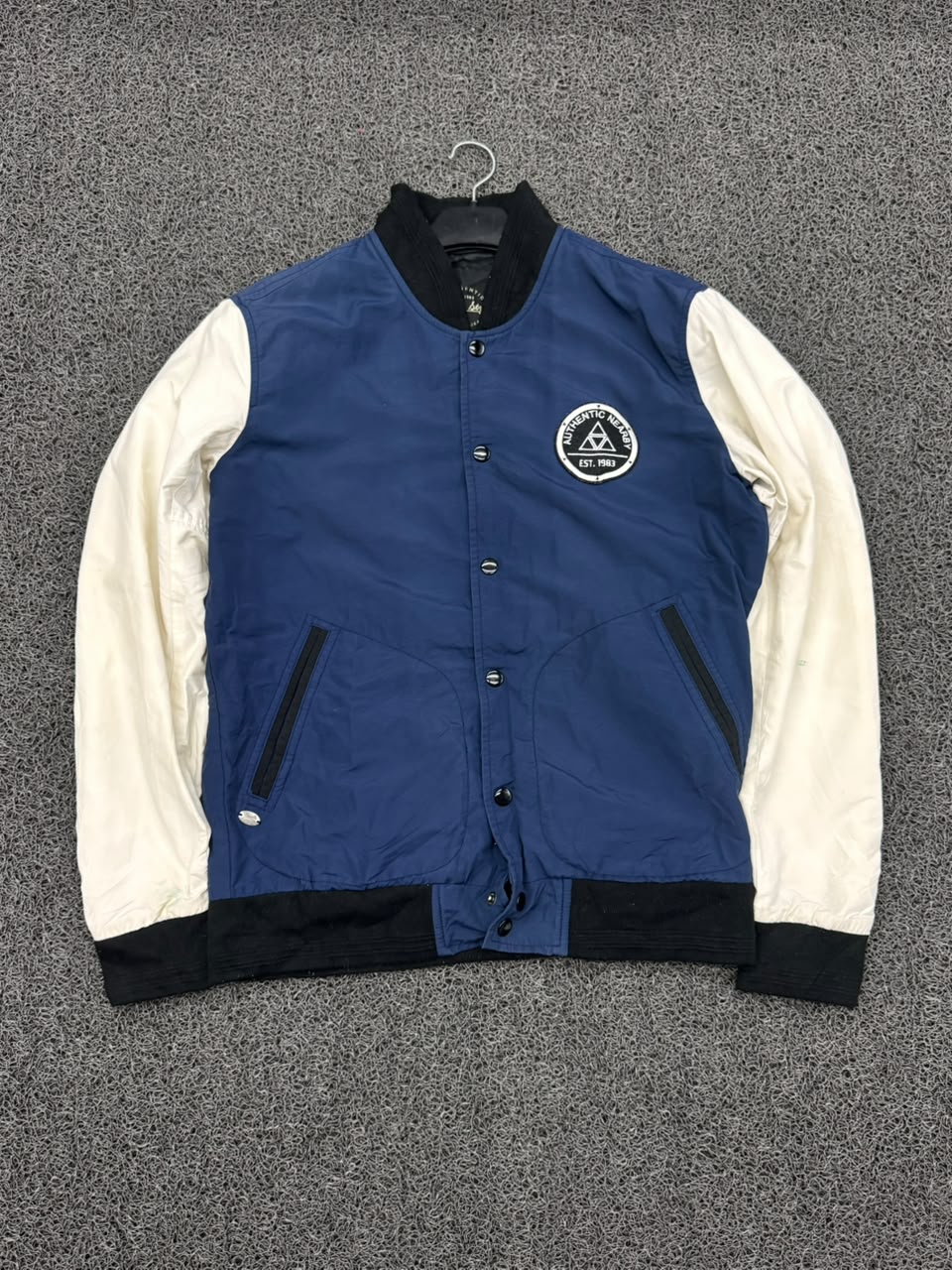 Men's Varsity Bomber Jacket with Logo Patch