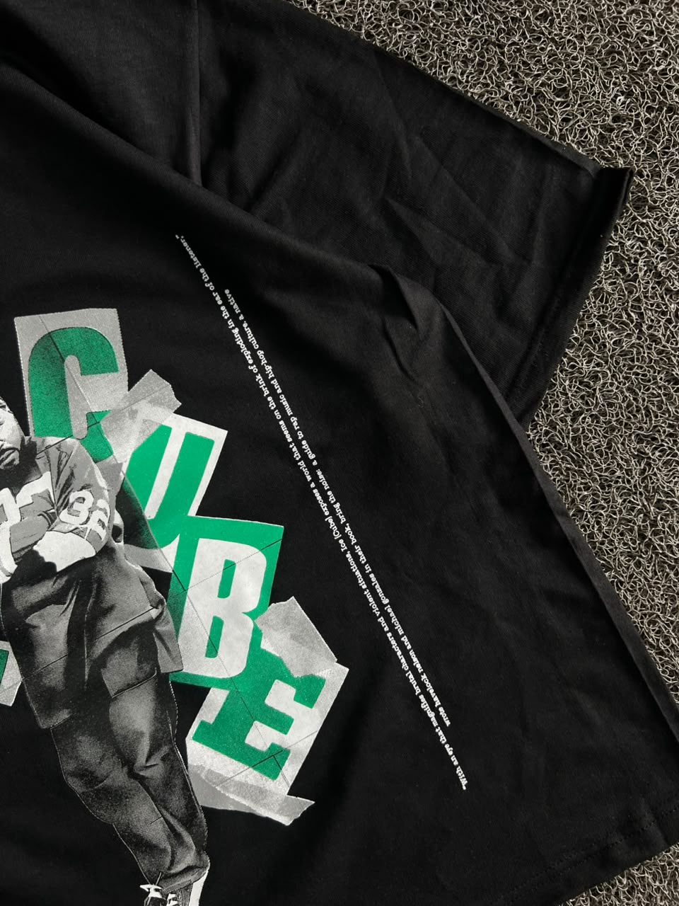 ICE CUBE Graphic Print Black T-Shirt