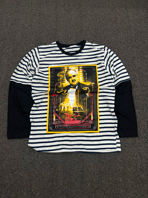 The Godfather Striped Long Sleeve Graphic T-Shirt | Unisex
