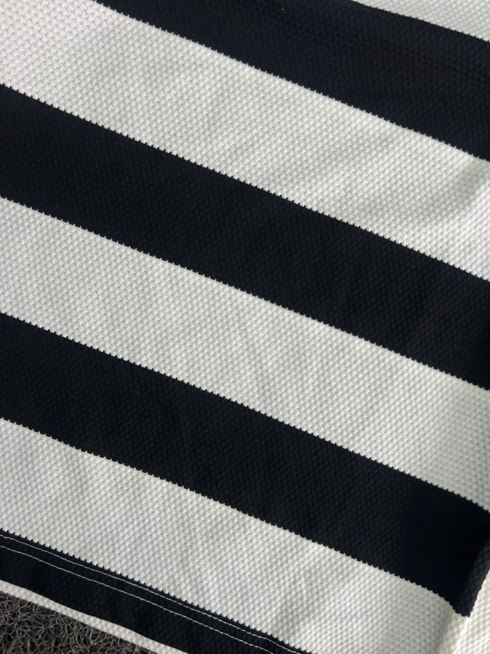 Striped Long Sleeve T-Shirt – Textured Knit