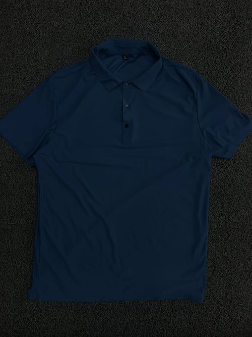 Blue Plain Polo T-Shirt – Short Sleeve