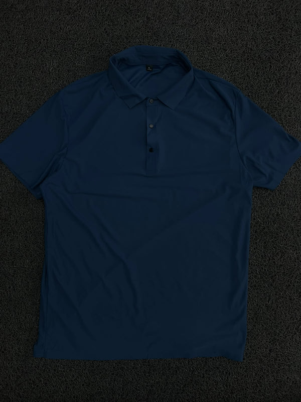 Blue Plain Polo T-Shirt – Short Sleeve