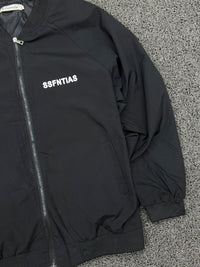 SSFNTIAS Black Lightweight Bomber Jacket – Full Zip Casual Outerwear