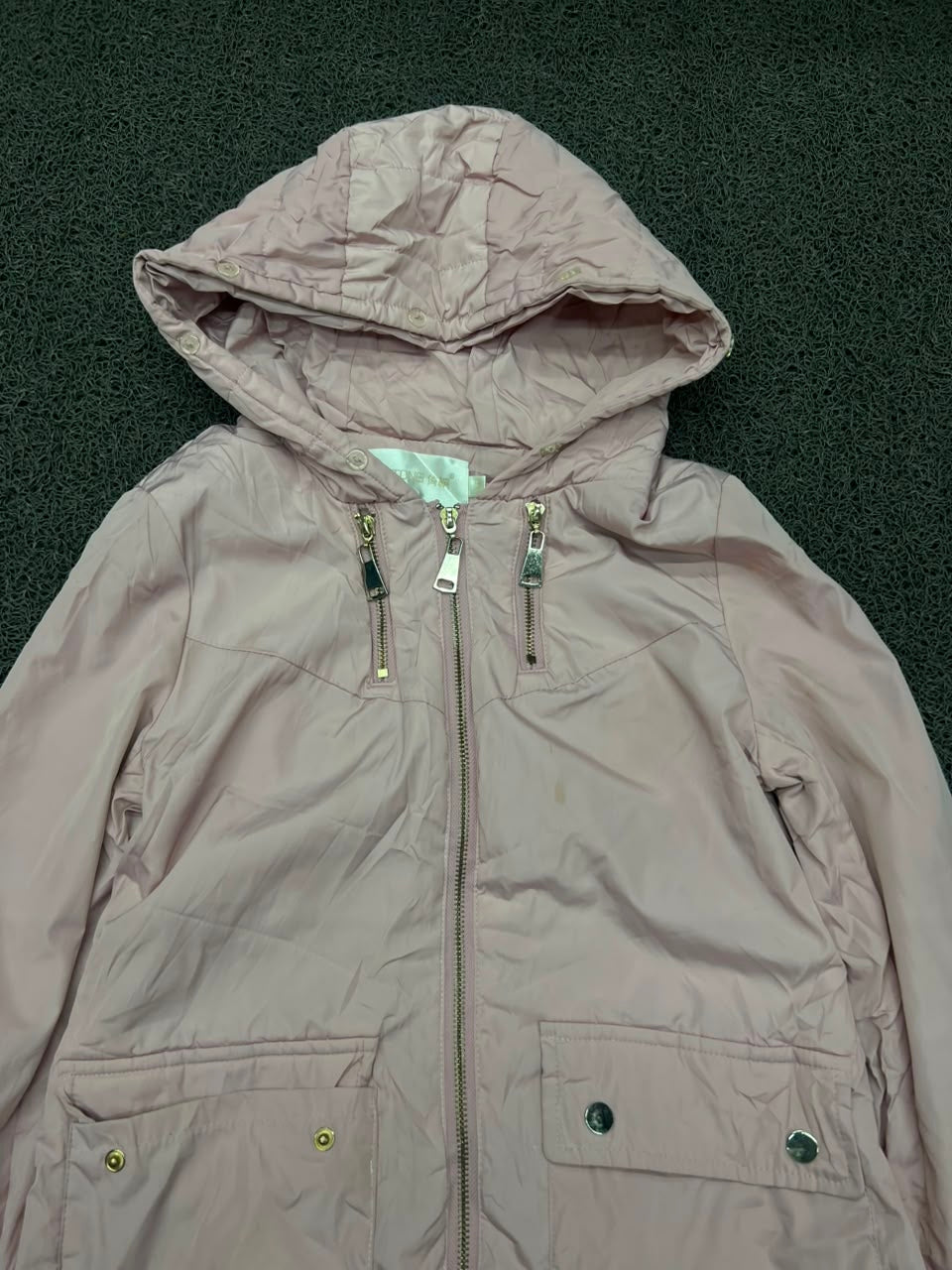 Hooded Zip-Up Utility Jacket with Front Pockets