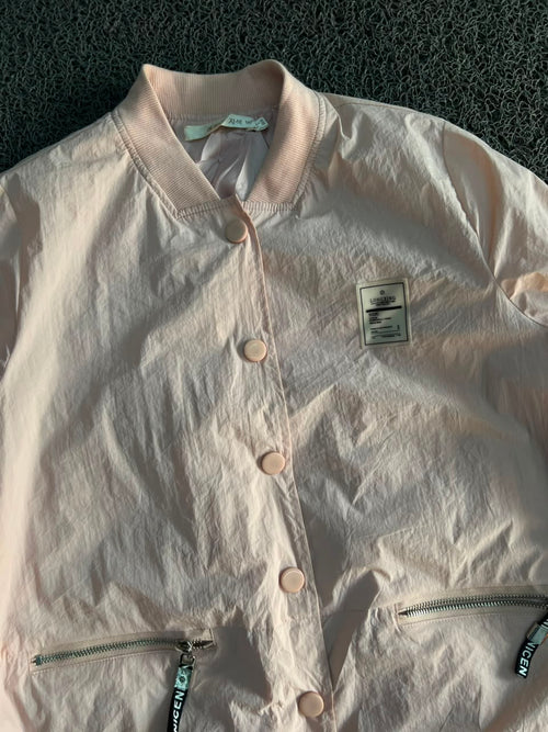 Lightweight Button-Up Windbreaker Jacket