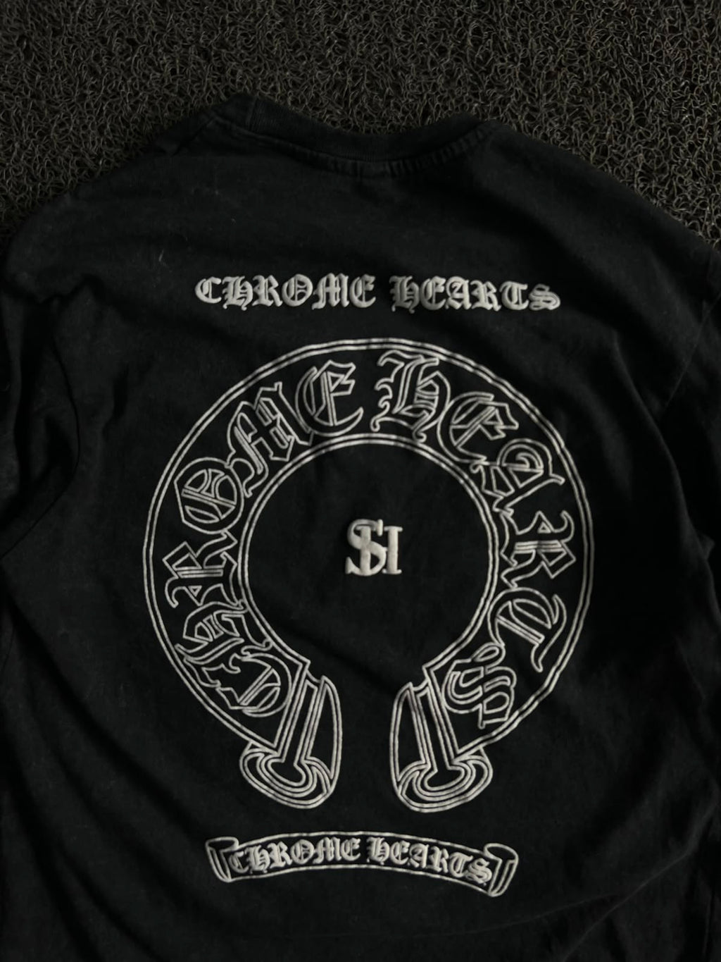 Chrome Hearts Horseshoe Back Print Graphic T-Shirt