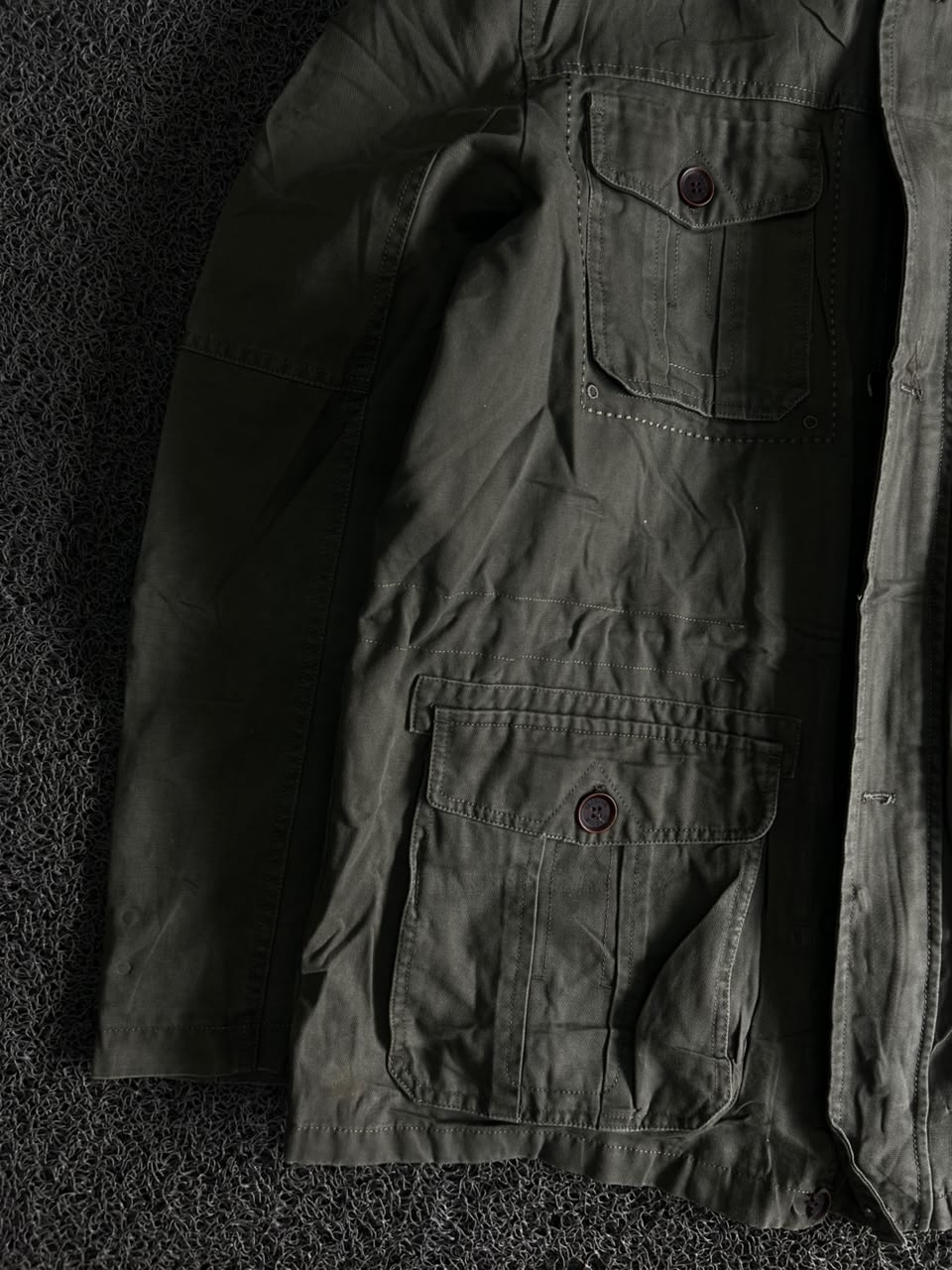 Vintage Hooded Utility Field Jacket – Multi Pocket Military Style