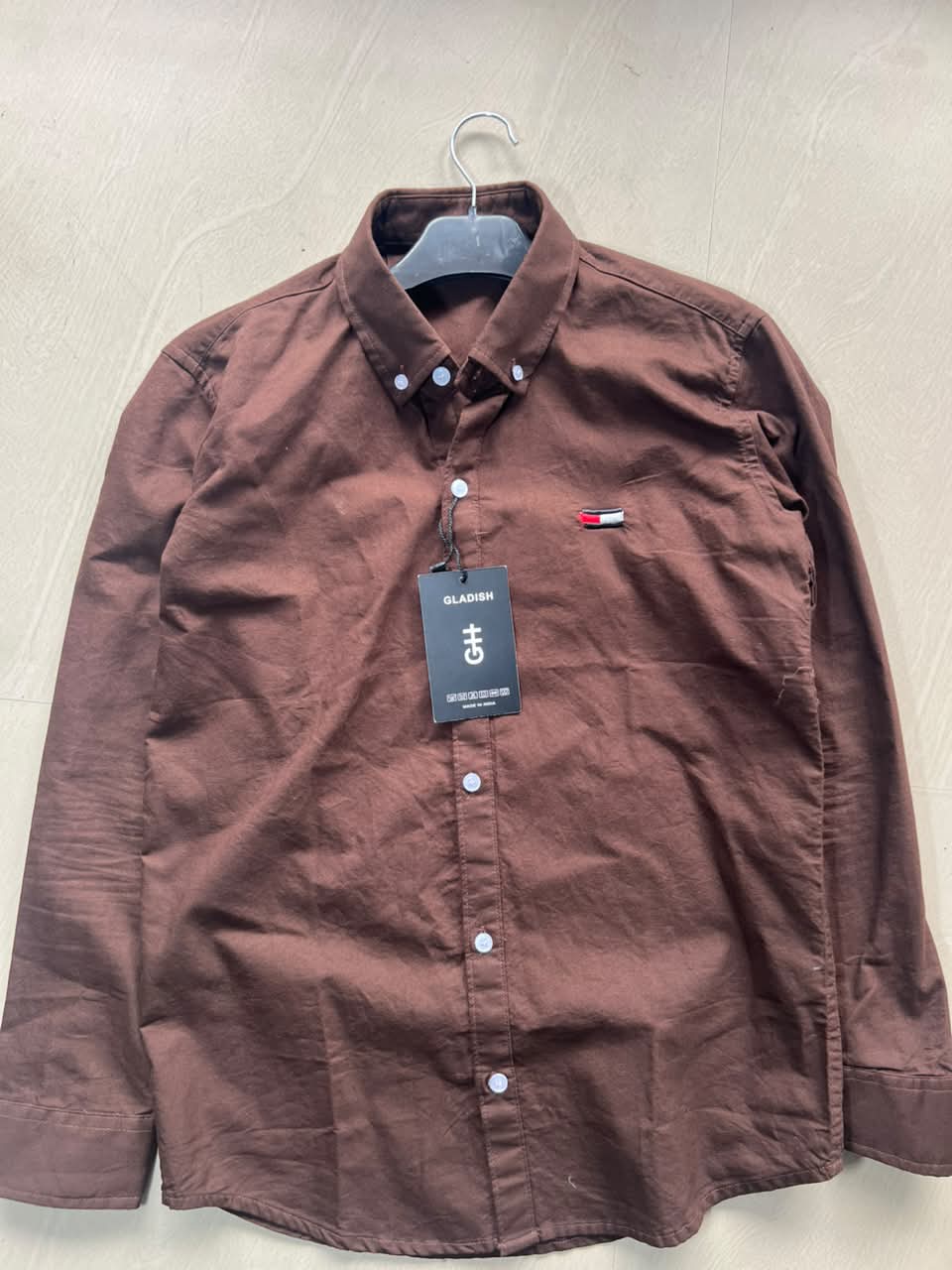 Men’s Premium Coffee Brown Button-Down Oxford Shirt