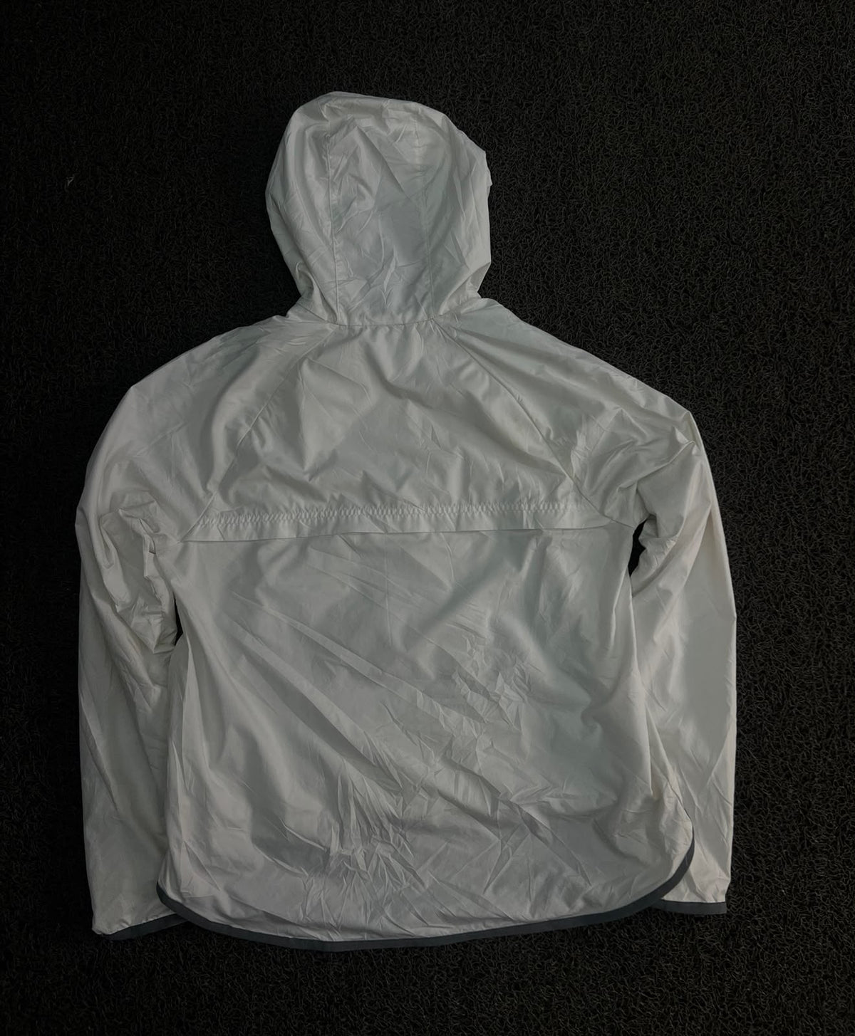Nike White Hooded Windbreaker Jacket
