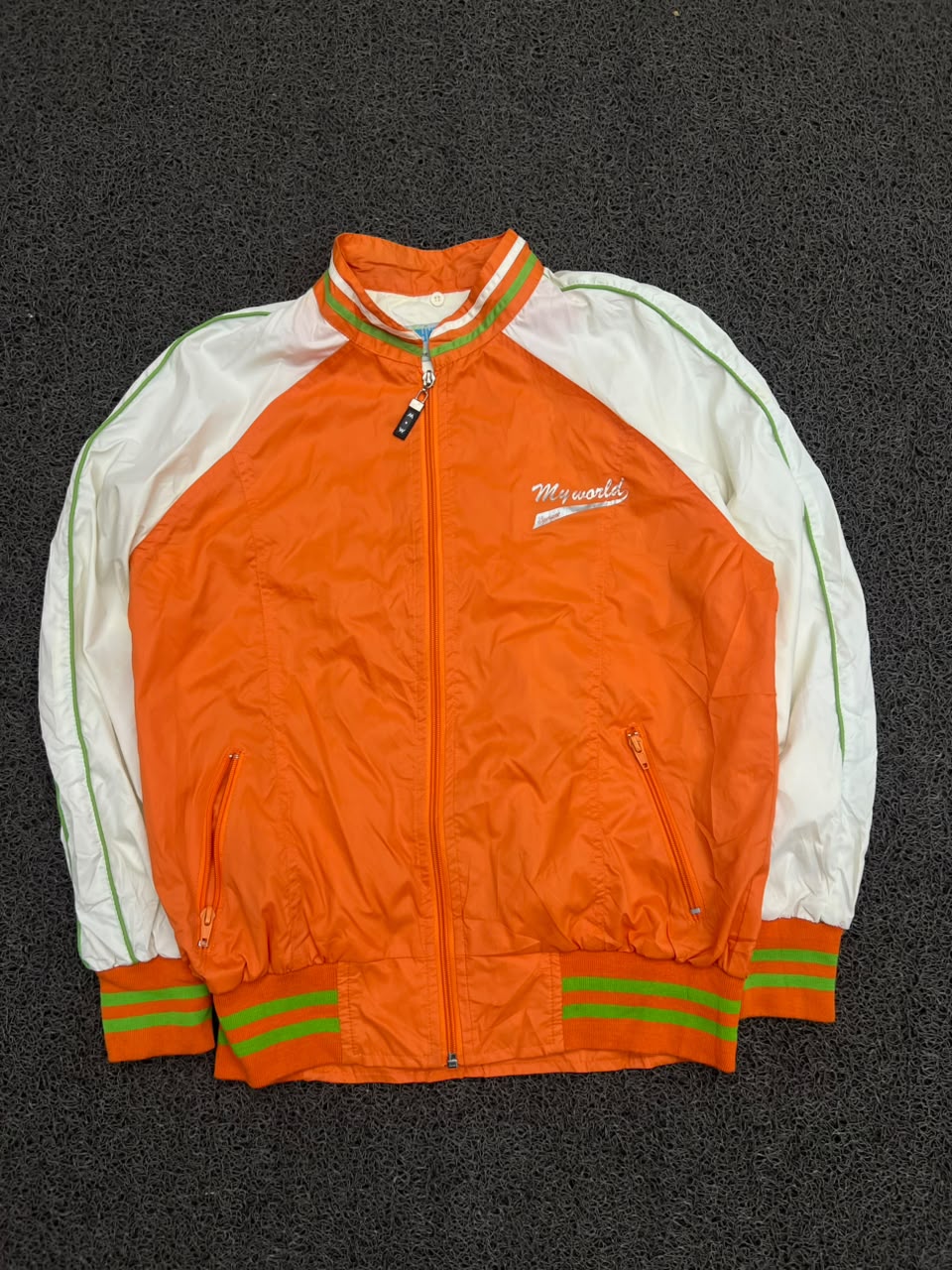 My World Orange Color Block Sports Jacket – Small Scratch ⚠️