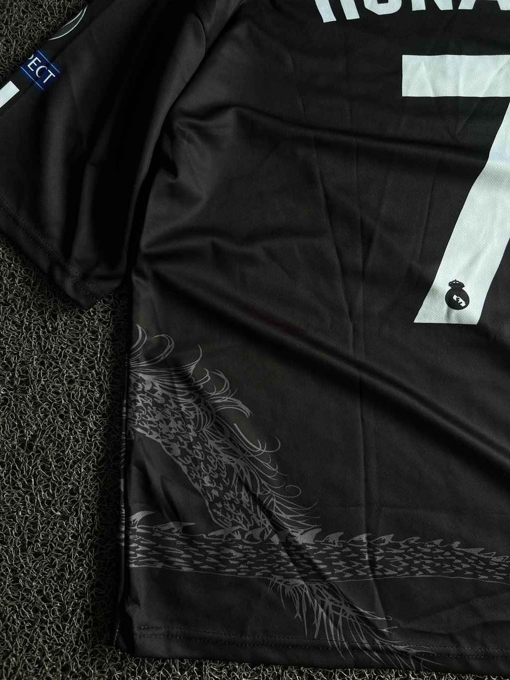 Real Madrid Ronaldo #7 Black Dragon Edition Football Jersey