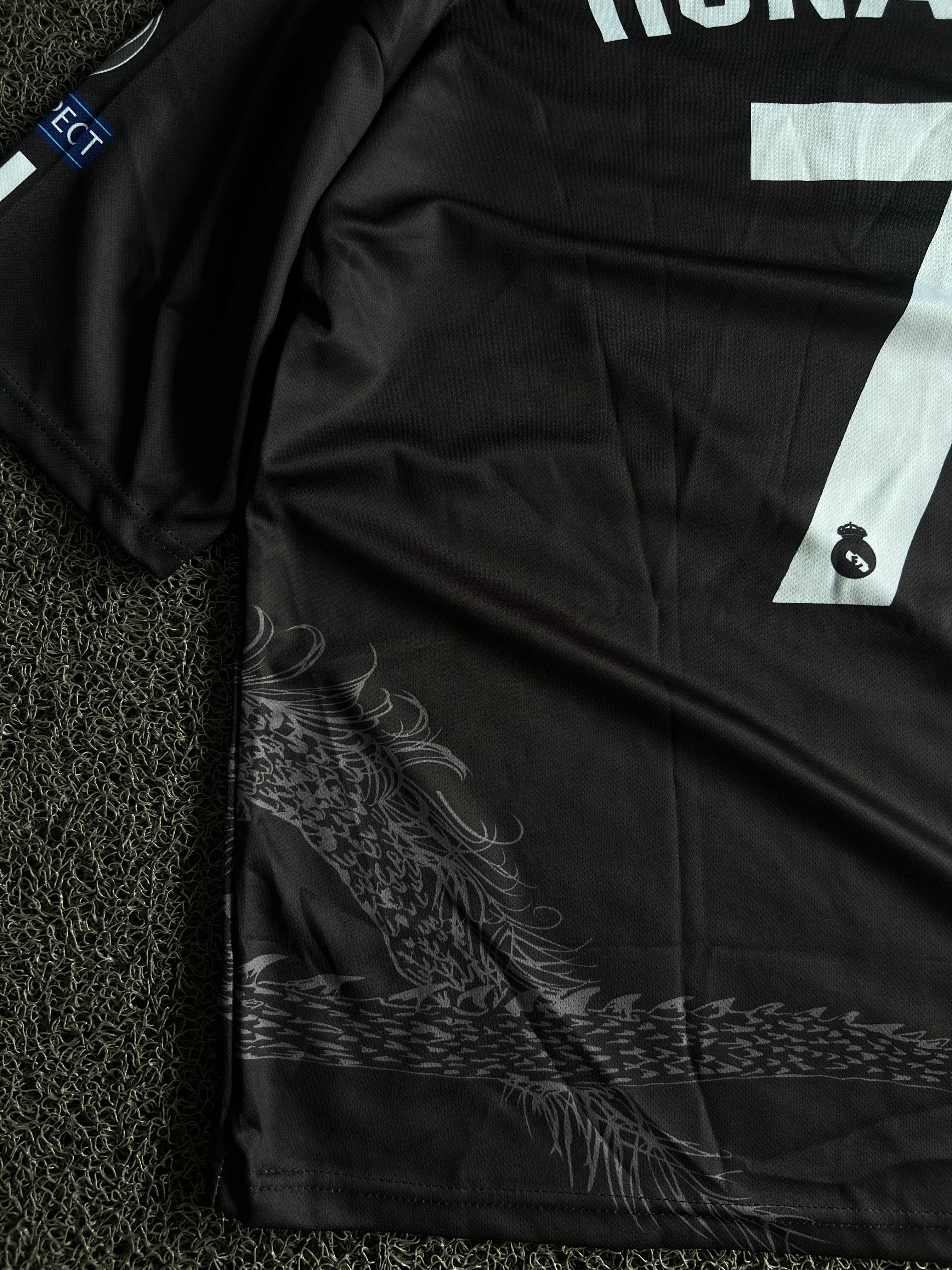 Real Madrid Ronaldo #7 Black Dragon Edition Football Jersey