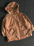 Hooded Lightweight Utility Jacket with Drawstring Hem