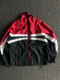 Men's No-Zip Color Block Windbreaker Jacket – High Neck Lightweight Casual Outerwear