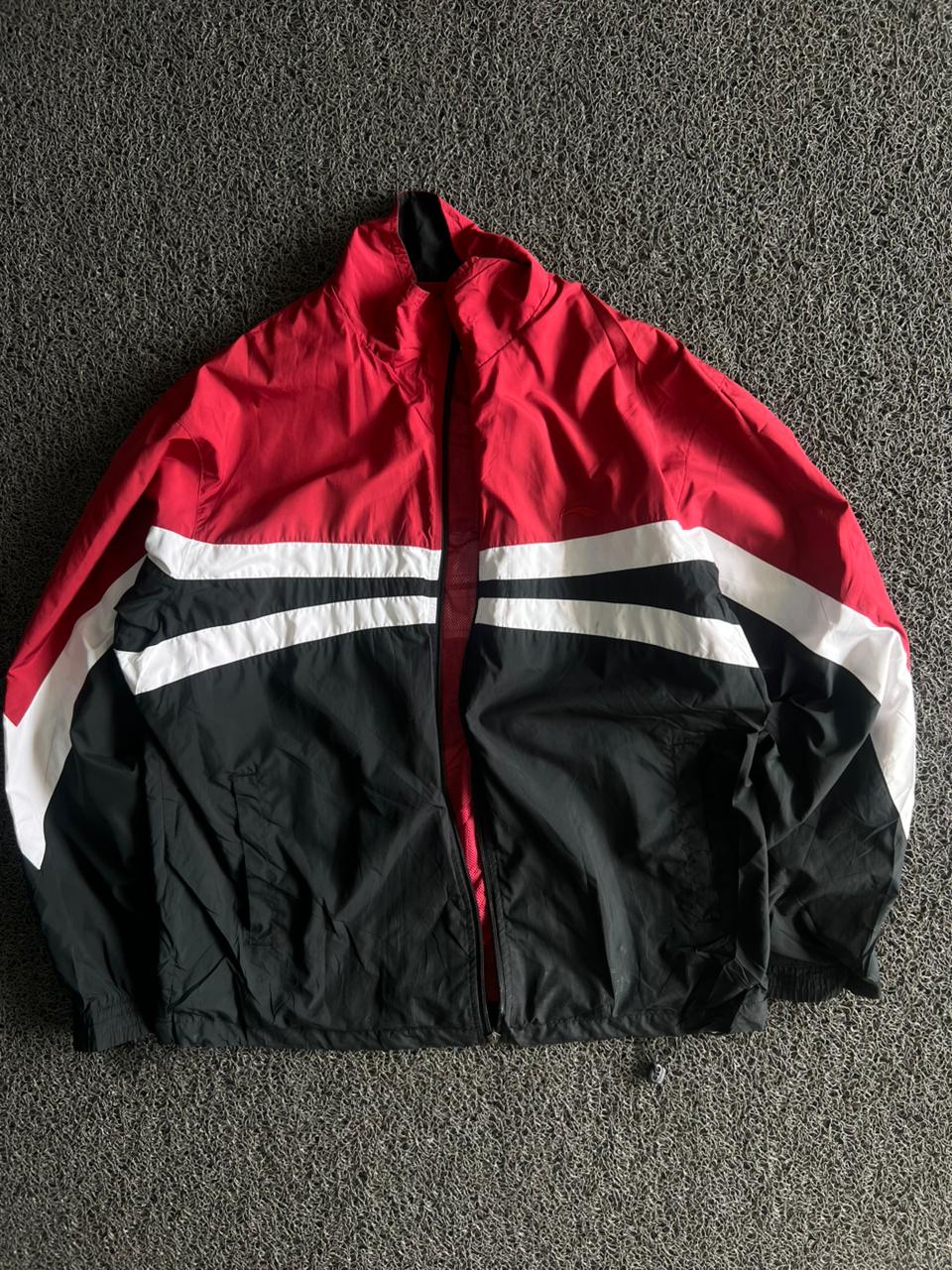 Men's No-Zip Color Block Windbreaker Jacket – High Neck Lightweight Casual Outerwear