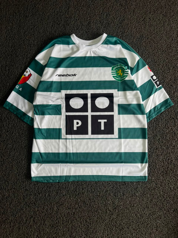 Sporting  Cristiano Ronaldo #28 Reebok Green & White Football Five  Sleeve Jersey