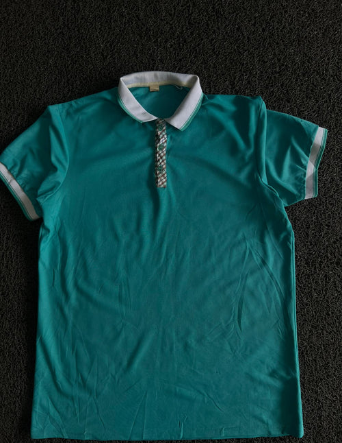 Polo T-Shirt with Contrast Collar & Sleeve Trim